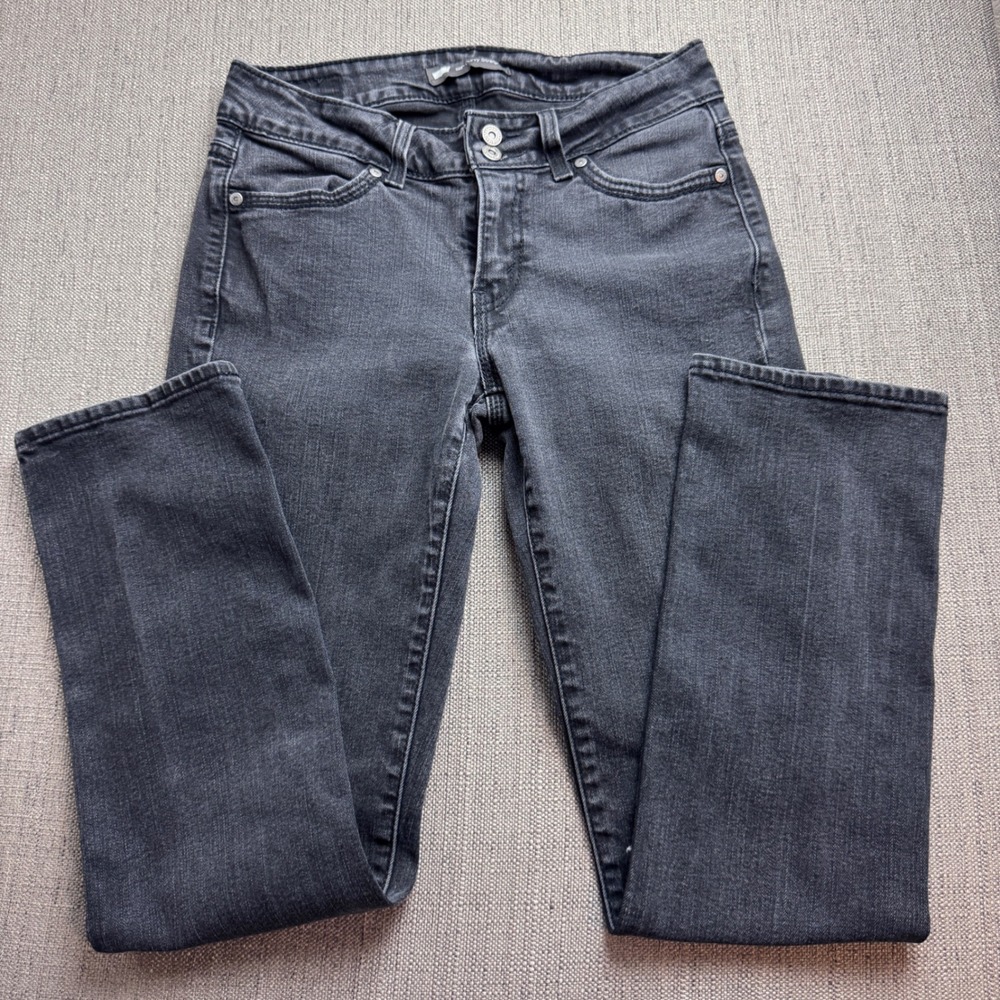 Levis 529 Curvy Straight Jeans Womens 10M W30 L32 Black Denim Flap Pocket